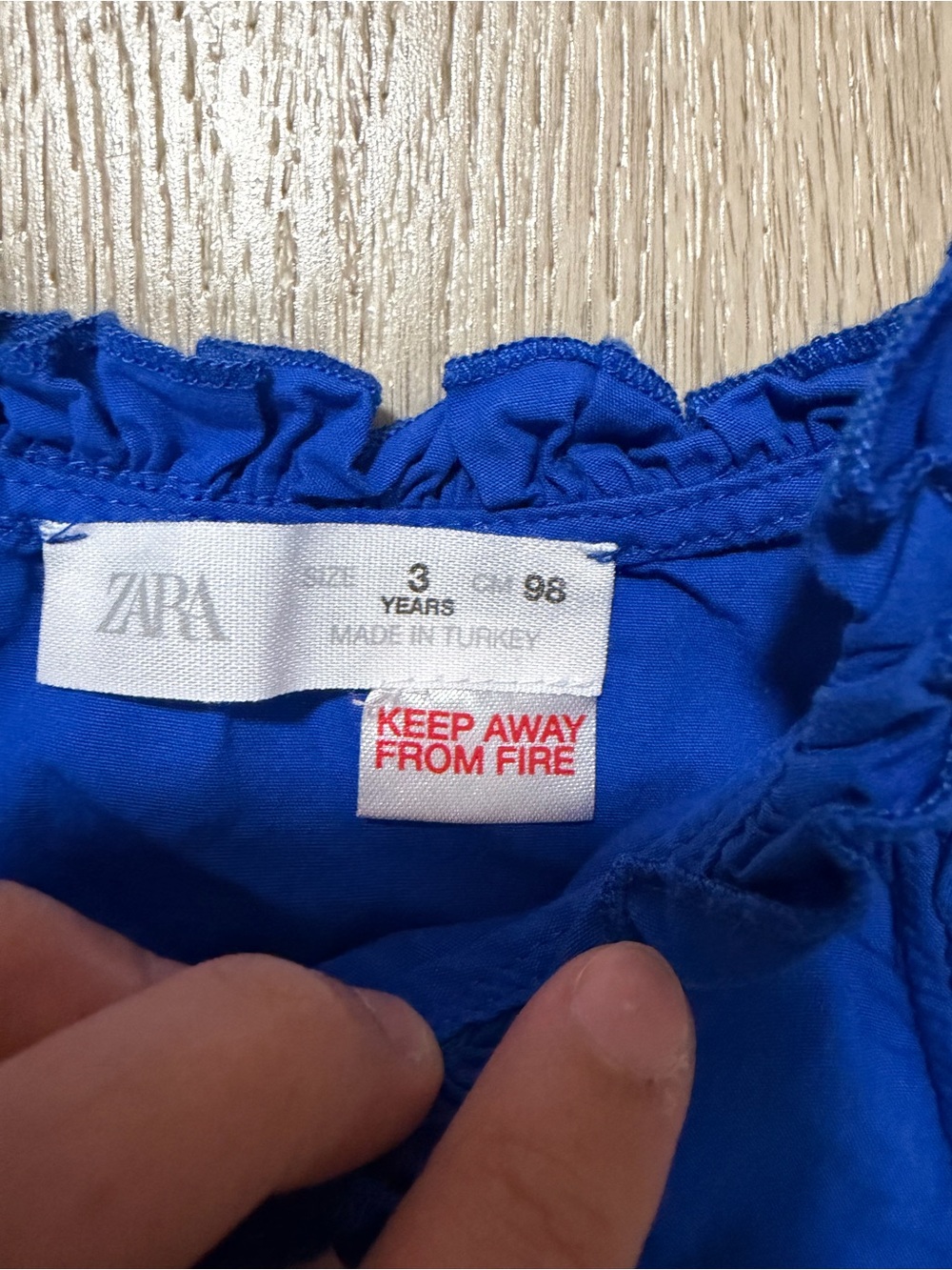 Zara Kids Blue Ruffle Button Front Tank Top - Picture 2 of 4